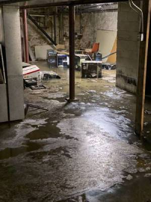Flooding unfinished basement